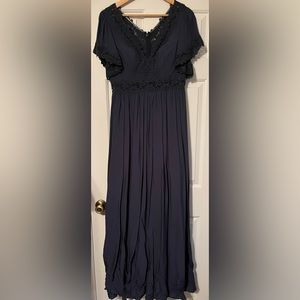 Azazie navy size 10 formal gown/bridesmaid dress